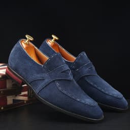 image-Men's Trendy Fashion Slip-on Matte Leather Tods