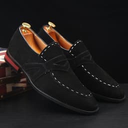 image-Men's Trendy Fashion Slip-on Matte Leather Tods
