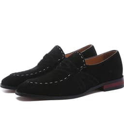 image-Men's Trendy Fashion Slip-on Matte Leather Tods