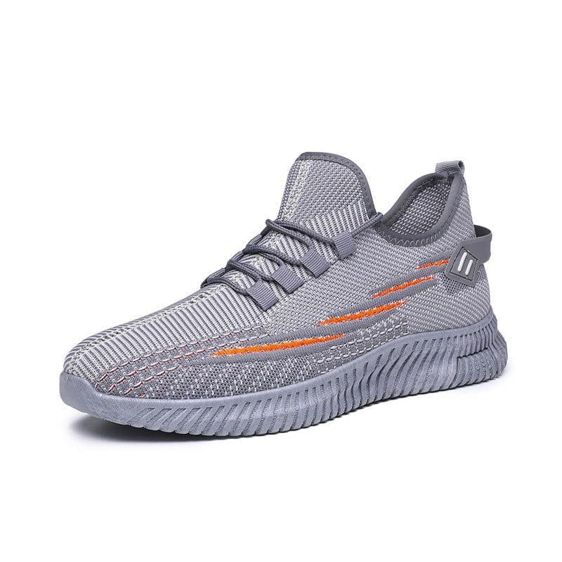 image-Men's Shoes Autumn Flying Woven Sports Shoes Men's Cloth Shoes Korean Fashion Soft Bottom Breathable Running Leisure Trendy Shoes