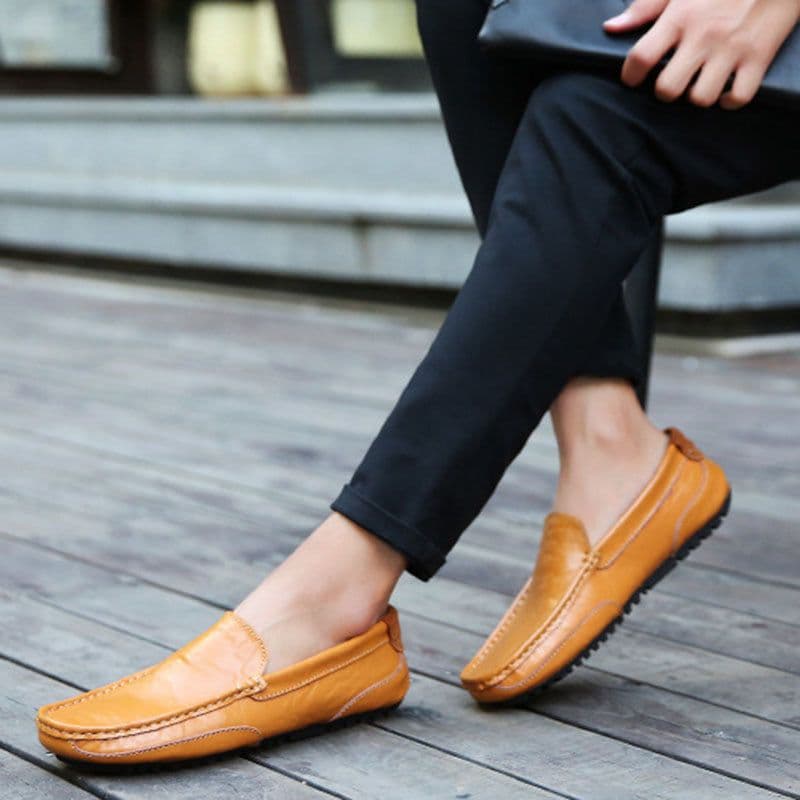 image-Men Loafers Slip On Formal Comfortable Soft Shoes