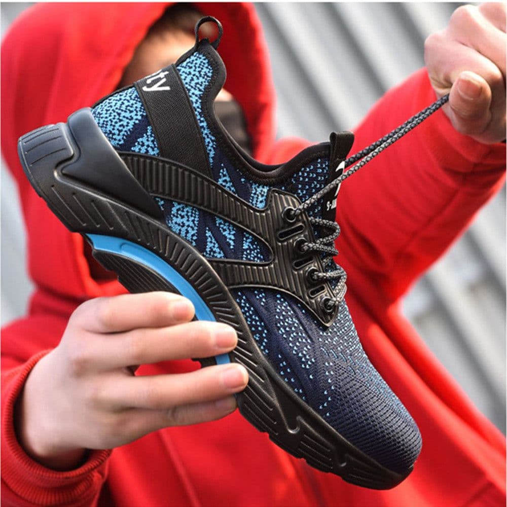 image-Summer Breathable Steel Toe Anti-smash And Anti-stab Light Safety Shoes