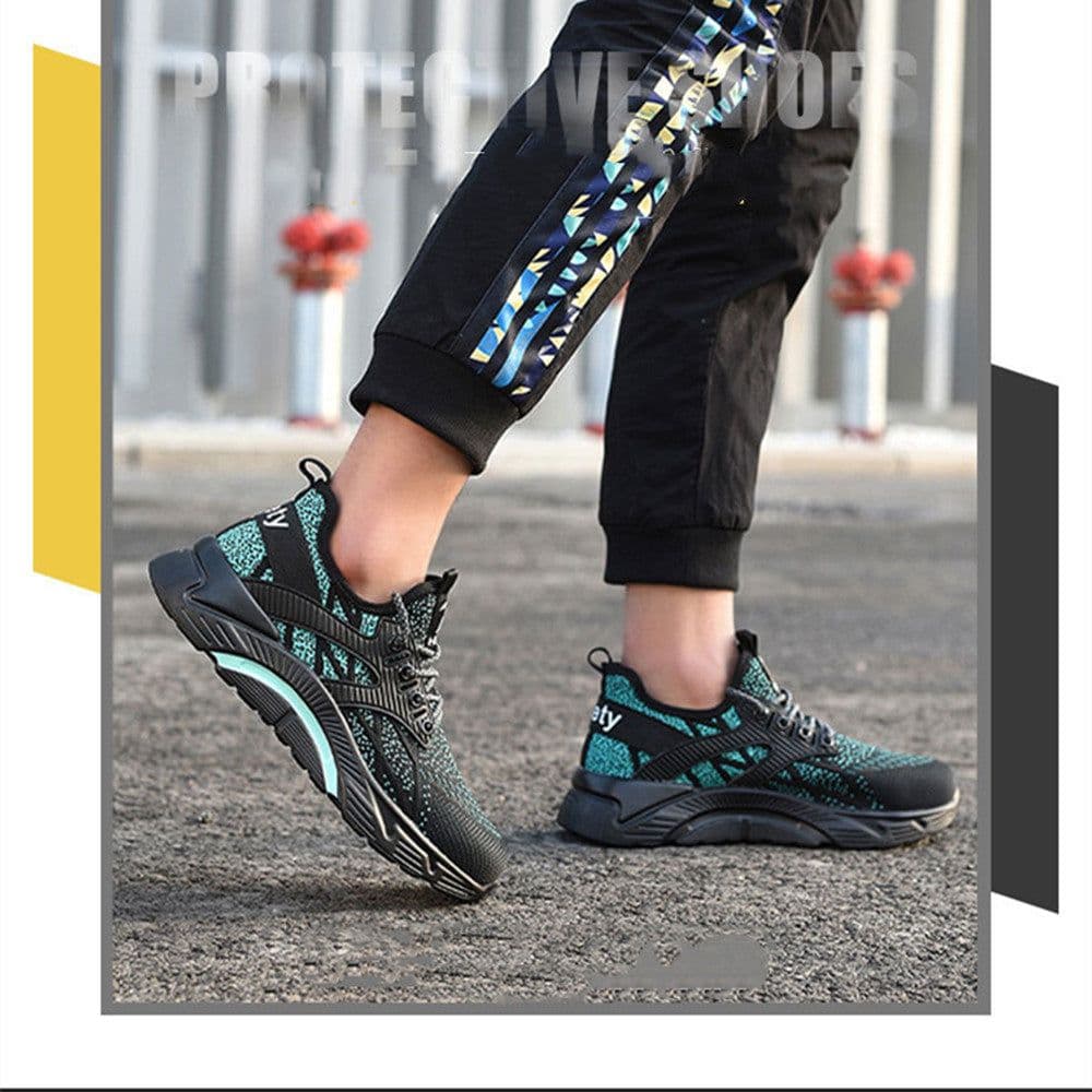 image-Summer Breathable Steel Toe Anti-smash And Anti-stab Light Safety Shoes