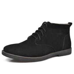 image-Men's Nubuck Leather High Top Martin Boots