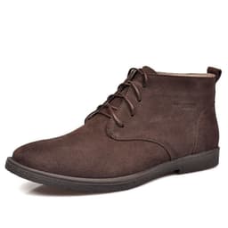 image-Men's Nubuck Leather High Top Martin Boots