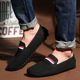 image-Men's Genuine Leather Casual Simple Slip-on Shoes