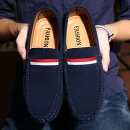 image-Men's Genuine Leather Casual Simple Slip-on Shoes
