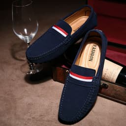 image-Men's Genuine Leather Casual Simple Slip-on Shoes