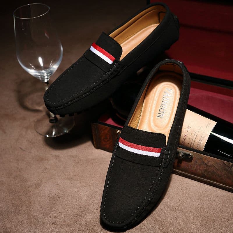 image-Men's Genuine Leather Casual Simple Slip-on Shoes