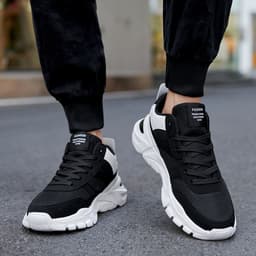 image-Mesh Black Sports Men's Casual Running Shoes