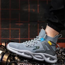 image-Labor Insurance Men's Breathable Anti-smashing Anti-piercing Work Shoes