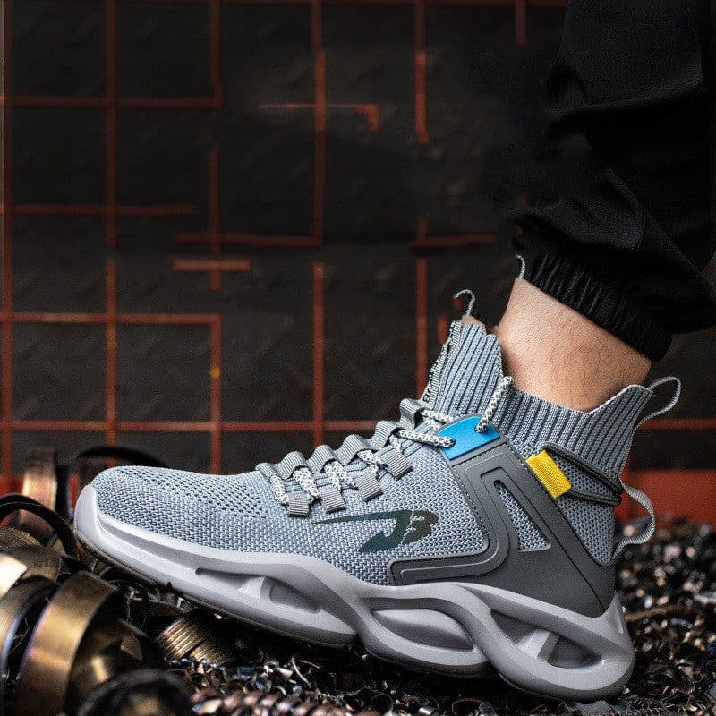 image-Labor Insurance Men's Breathable Anti-smashing Anti-piercing Work Shoes