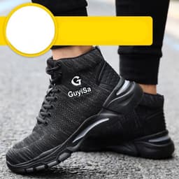 image-Men's Steel Toe Anti-smashing Anti-stab Wear-resistant Work Shoes