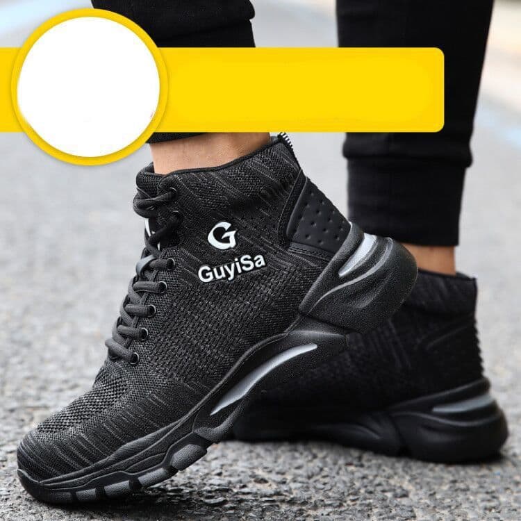image-Men's Steel Toe Anti-smashing Anti-stab Wear-resistant Work Shoes