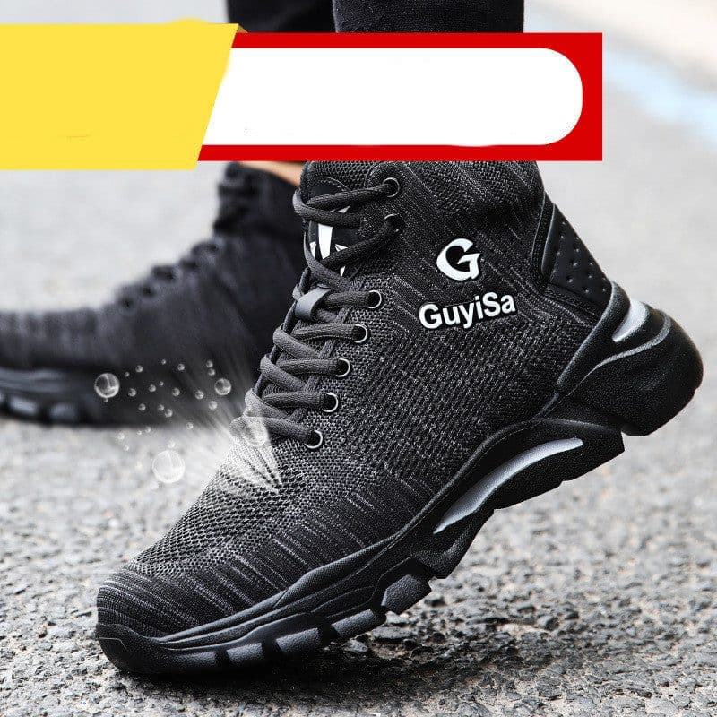 image-Men's Steel Toe Anti-smashing Anti-stab Wear-resistant Work Shoes