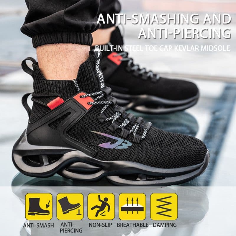 image-Men's And Women's Steel Toe Anti-piercing Anti-skid Safety Shoes