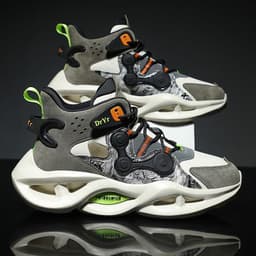 image-Men's Sports Casual High Top Breathable Heightening Shoes