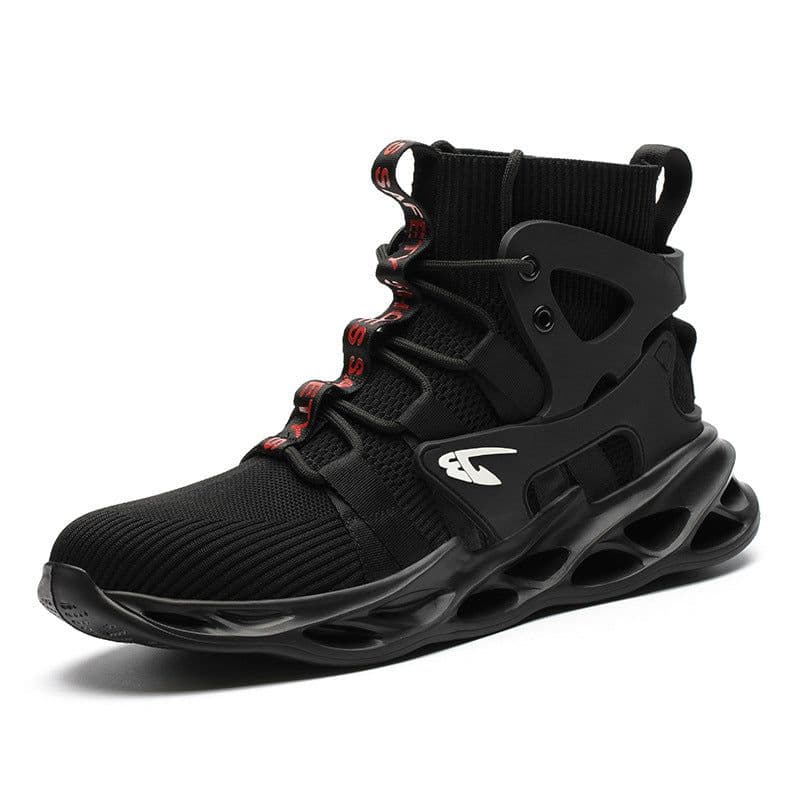 image-High-top Safety Shoes Construction Protective Footwear Men Steel Toe Breathable Hiking Boots