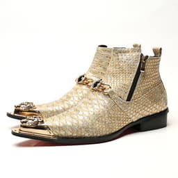 image-Men's Vintage Casual Leather Martin Boots