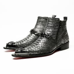 image-Men's Vintage Casual Leather Martin Boots