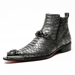 image-Men's Vintage Casual Leather Martin Boots