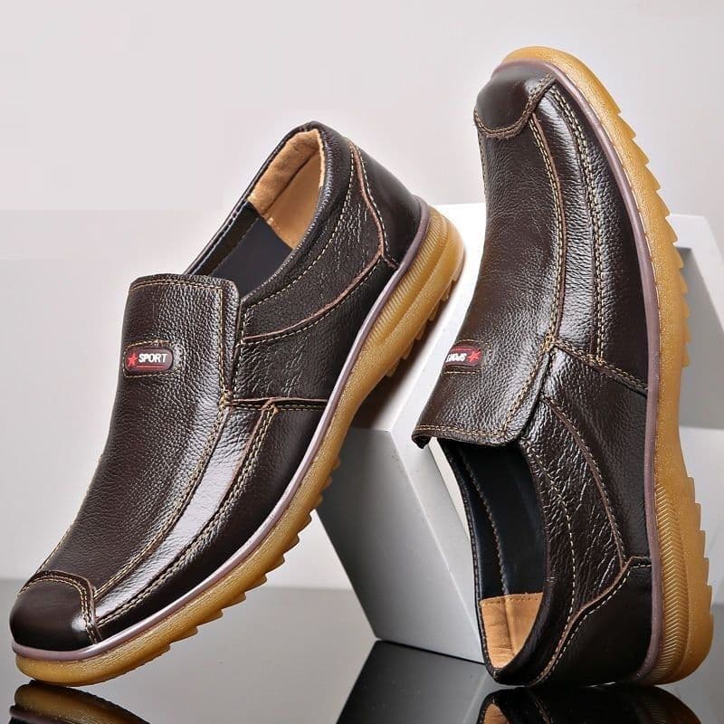 image-Leather Shoes Men's Autumn Men's Business Casual Leather Shoes Tendon Bottom Korean Men's Shoes