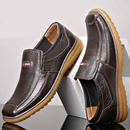 image-Leather Shoes Men's Autumn Men's Business Casual Leather Shoes Tendon Bottom Korean Men's Shoes