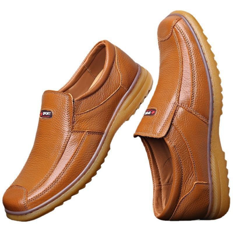 image-Leather Shoes Men's Autumn Men's Business Casual Leather Shoes Tendon Bottom Korean Men's Shoes