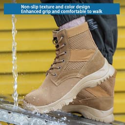 image-Men's Casual Breathable Anti-smashing Anti-piercing Safety Shoes