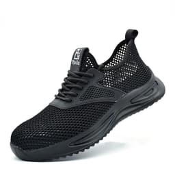 image-Fly Woven Labor Insurance Shoes Mesh Breathable Non-slip Steel Head