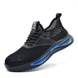image-Fly Woven Labor Insurance Shoes Mesh Breathable Non-slip Steel Head