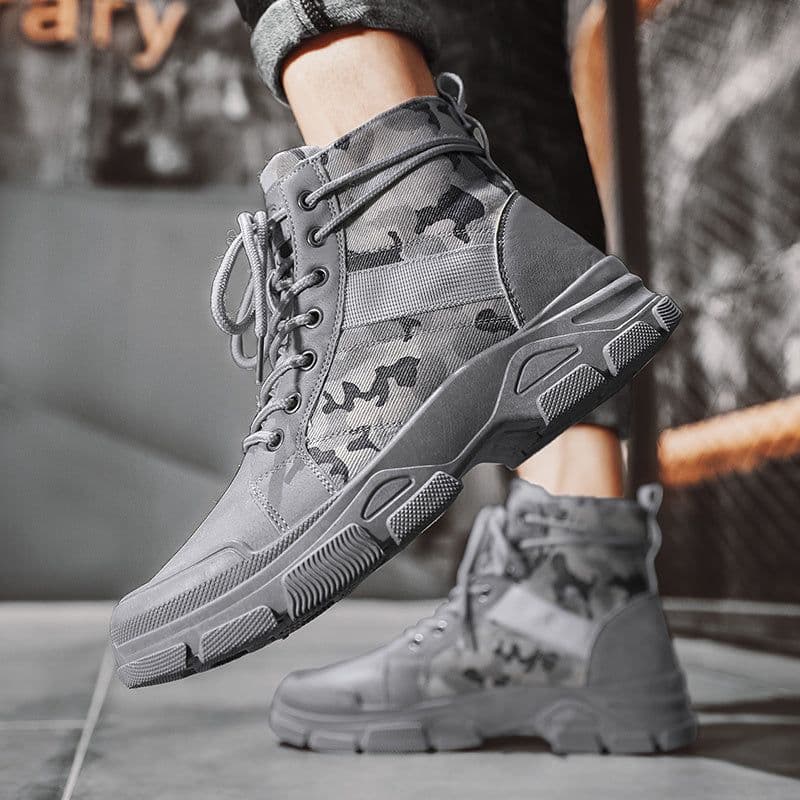 image-Men's Casual Camo High Top Martin Boots