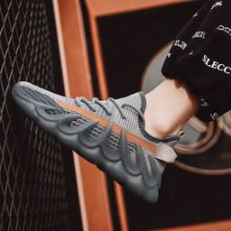image-Fashion Sneakers With Wave Sole Cool Sports Shoes Men