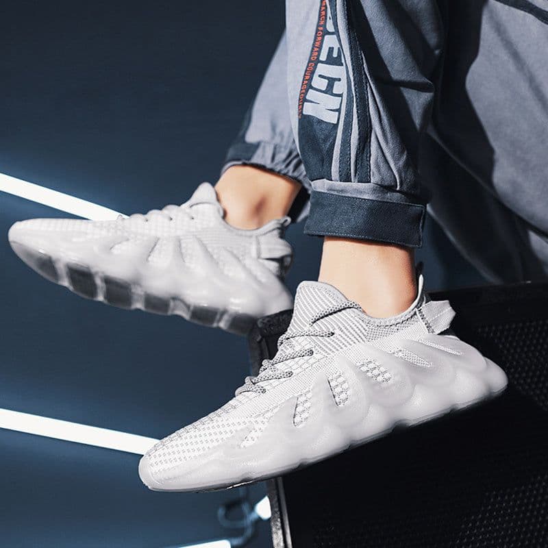 image-Fashion Sneakers With Wave Sole Cool Sports Shoes Men