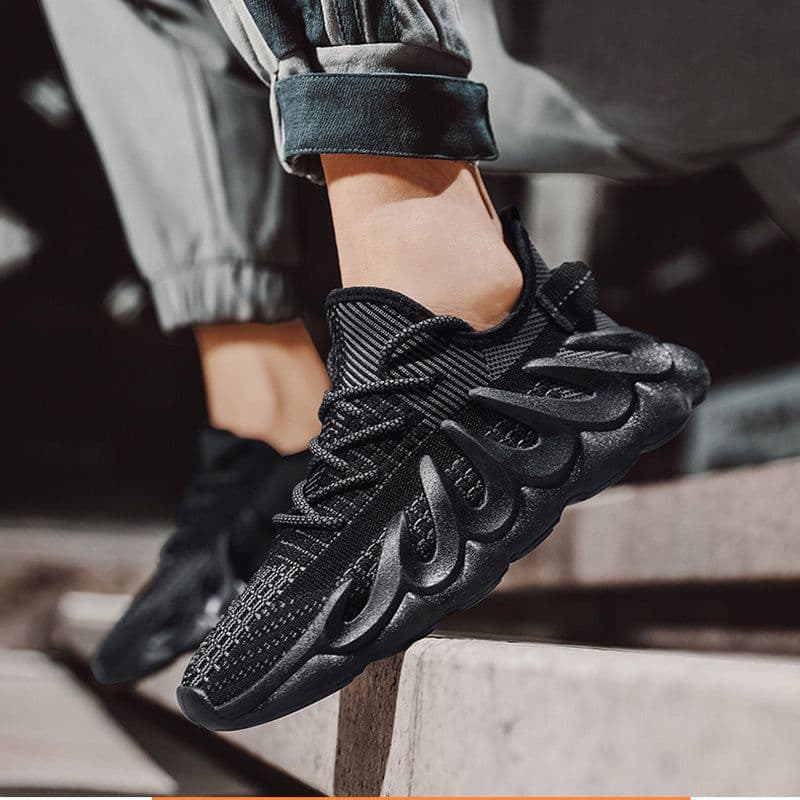 image-Fashion Sneakers With Wave Sole Cool Sports Shoes Men