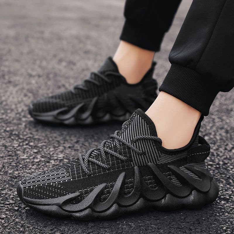 image-Fashion Sneakers With Wave Sole Cool Sports Shoes Men