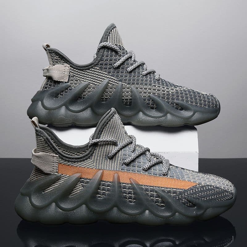 image-Fashion Sneakers With Wave Sole Cool Sports Shoes Men