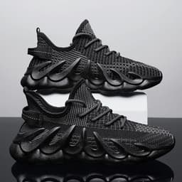 image-Fashion Sneakers With Wave Sole Cool Sports Shoes Men