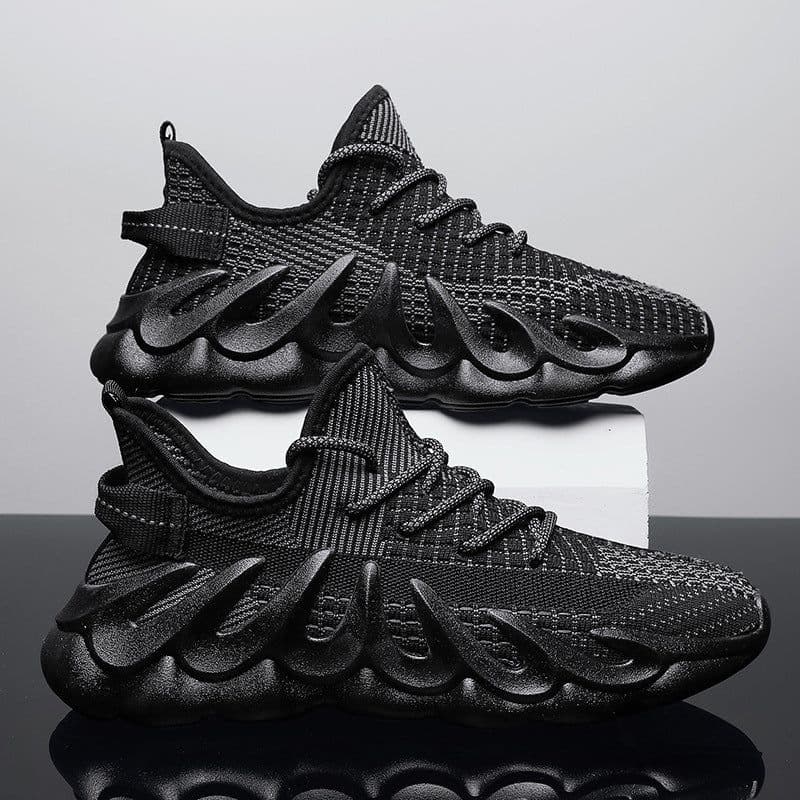 image-Fashion Sneakers With Wave Sole Cool Sports Shoes Men