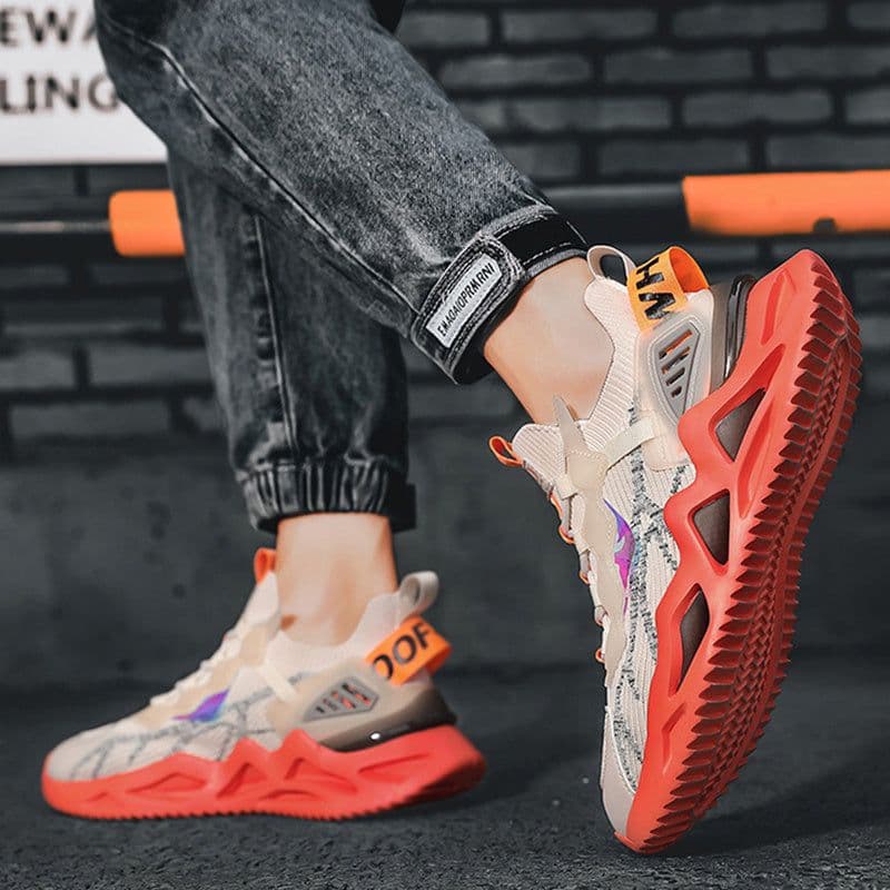 image-Men Sneakers Cool Wave Sole Sport Running Shoes