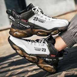 image-Men's Spring New High-top Basketball Shoes
