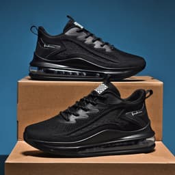 image-Breathable Mesh Heightening Full Palm Air Cushion Running Shoes