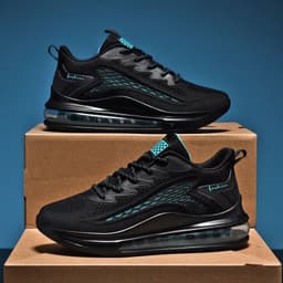 image-Breathable Mesh Heightening Full Palm Air Cushion Running Shoes