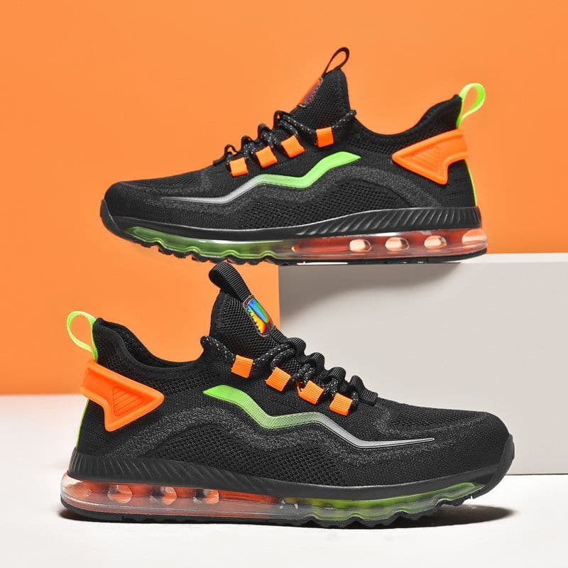 image-Breathable Mesh Heightening Full Palm Air Cushion Running Shoes