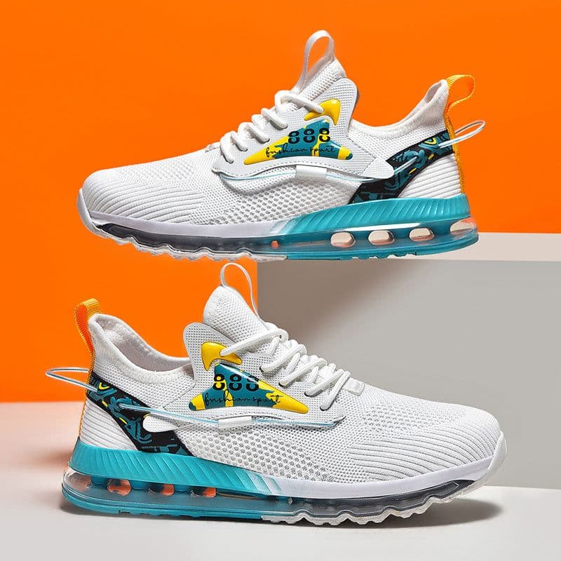 image-Breathable Mesh Heightening Full Palm Air Cushion Running Shoes