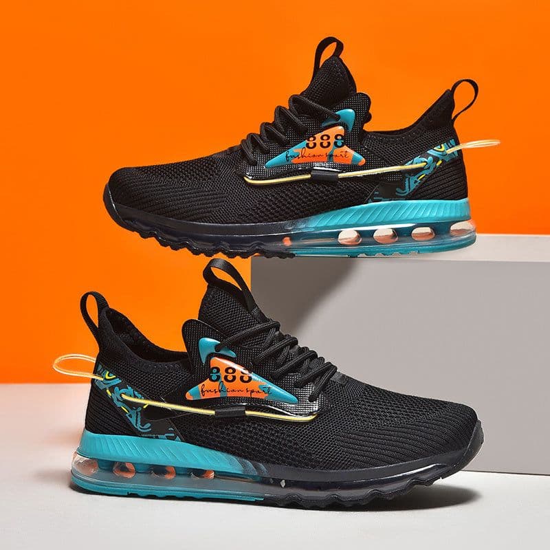 image-Breathable Mesh Heightening Full Palm Air Cushion Running Shoes