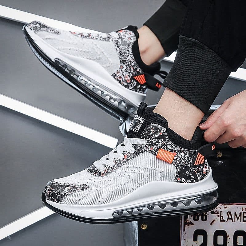 image-Men's Flying Woven Breathable Casual Sports Shoes Fashion Air Cushion