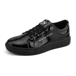 image-Men's Shoes Spring New Korean Fashion Board Shoes Low-top Trendy Casual Sneakers Glossy Large Size Flat Bottom Fashion Shoes