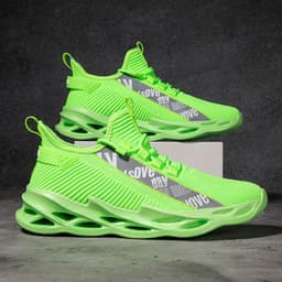 image-Men's Trendy Flying Woven Breathable Sneakers