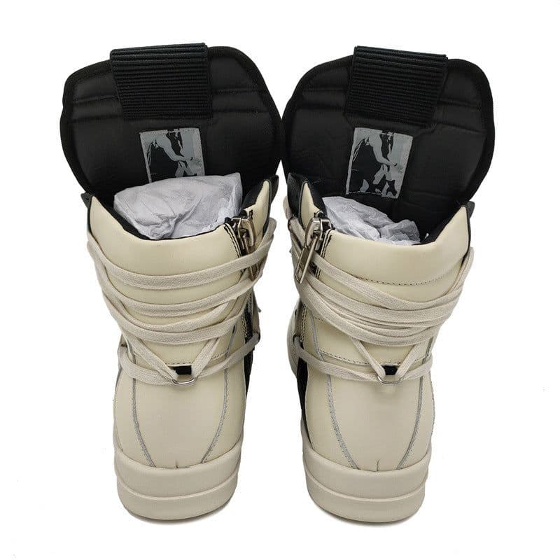 image-Men's Classic Leather Trendy High Top Shoes